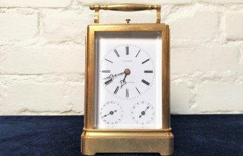 Антикварные каретные часы с календарями и отключением боя Mugnier Lepinte